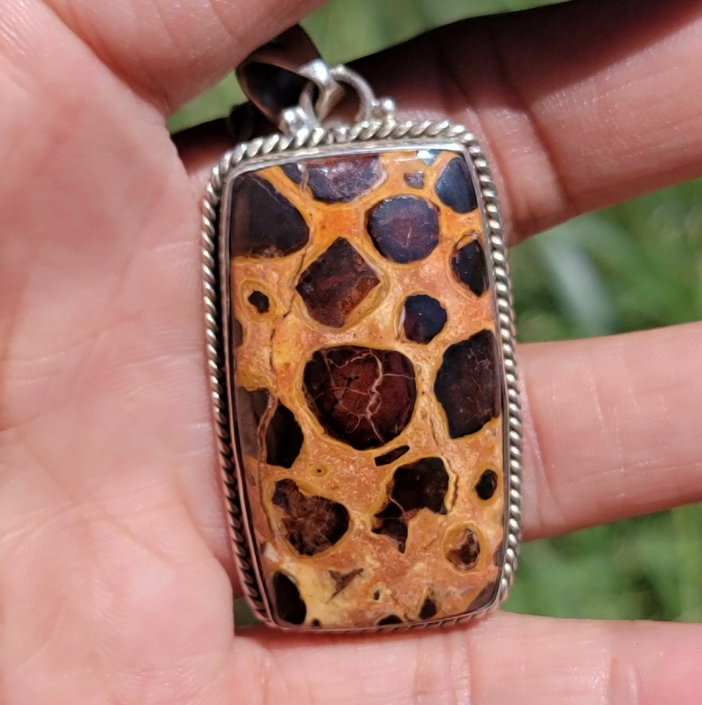 Large Rare Gemstone Bauxite Solid 925 Sterling Si… - image 6